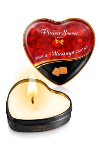 Массажная свеча с ароматом карамели Bougie Massage Candle - 35 мл. - Plaisir Secret - купить с доставкой в Ставрополе