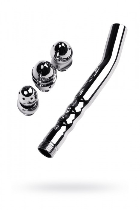 Металлический анальный душ с тремя насадками - ToyFa - купить с доставкой в Ставрополе