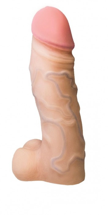 Реалистичная насадка с мошонкой REAL Standard - 15,5 см. - LOVETOY (А-Полимер) - купить с доставкой в Ставрополе