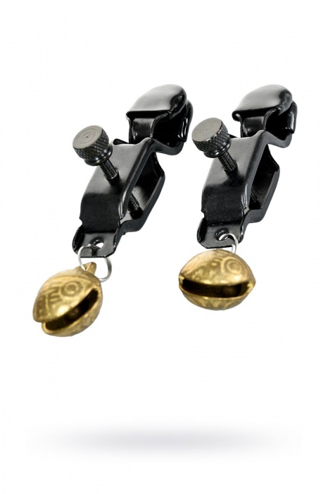 Черно-золотистые зажимы для сосков TOYFA Theatre - ToyFa - купить с доставкой в Ставрополе