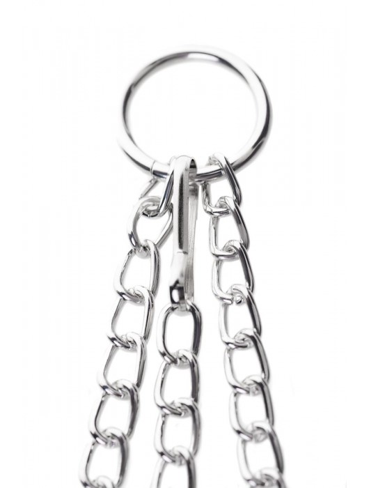 Серебристо-чёрные зажимы для сосков с кольцом для пениса TOYFA Metal - ToyFa - купить с доставкой в Ставрополе