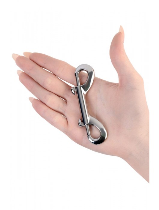 Серебристый двухсторонний карабин TOYFA Metal - ToyFa - купить с доставкой в Ставрополе