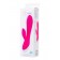Розовый силиконовый вибратор с клиторальным стимулятором LIA - 19 см. - ToyFa