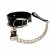 Черный ошейник с поводком из эко-кожи - БДСМ Арсенал - купить с доставкой в Ставрополе Черный ошейник с поводком из эко-кожи - БДСМ Арсенал - купить с доставкой в Ставрополе