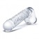 Прозрачный фаллоимитатор 8  Realistic Ribbed Glass Dildo - 20,3 см. - Glas