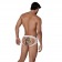 Белые трусы-джоки с ажурными вставками Urge Jockstrap - Clever Masculine Underwear купить с доставкой