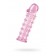 Гелевая розовая насадка на фаллос с шипами - 12 см. - Toyfa Basic - в Ставрополе купить с доставкой